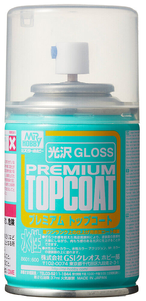 GNZ-B601: Mr Hobby Premium Top Coat Gloss B601 88ml Spray