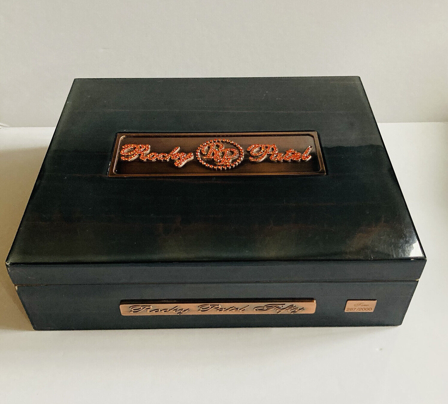 Rocky Patel Fifty Toro Empty Wooden Cigar Box Limited 267/2000 Rhinestones 0
