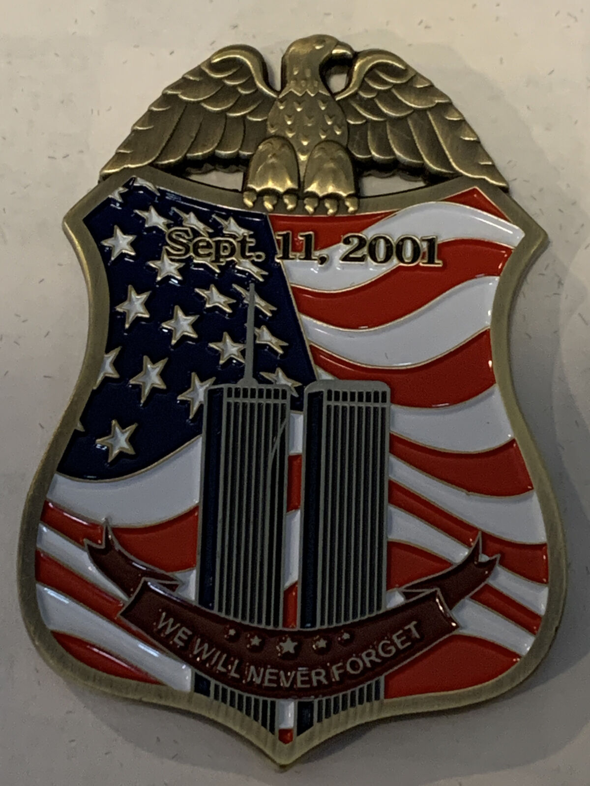 Rare DOJ FBI Badge Style 9-11 Rememberance  Challenge Coin