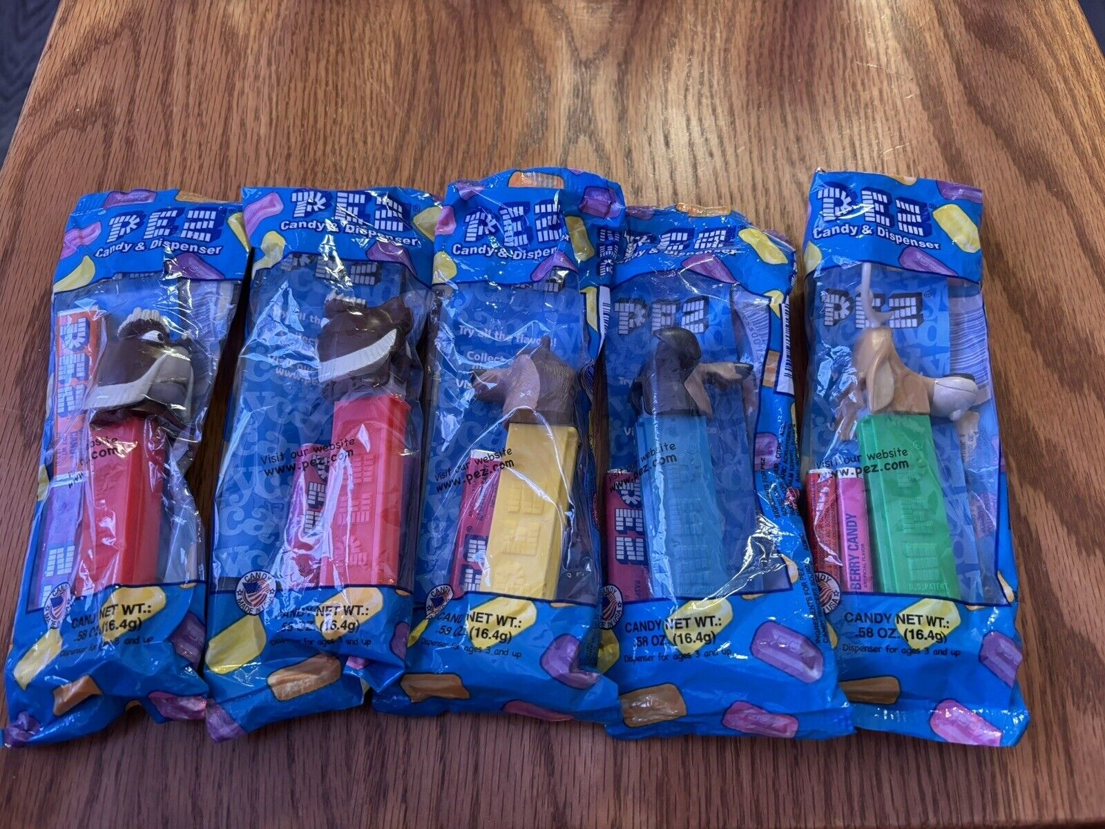 Open Season Lot Of 5 Pez including 2 Mc Squizzy, Mr Weenie, Boog And Elliot