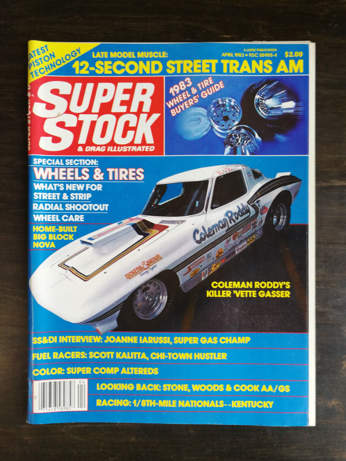 Super Stock Magazine April 1983 Chi Town Hustler Funny Car  Scott Shafrioff 1022