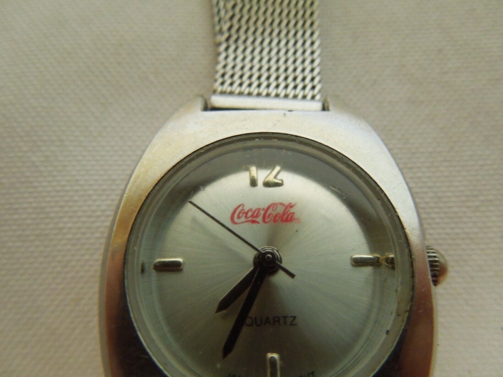 2000 Coca Cola Wristwatch Ladies Stainless Steel Adjustable Band Japan Movement