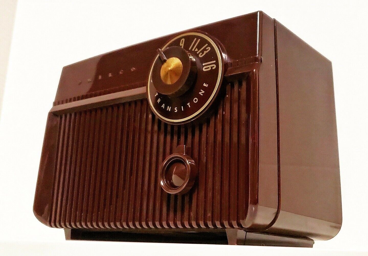 1954 MCM Mid Century Philco C579 AM Tube Radio Brown Color Excellent
