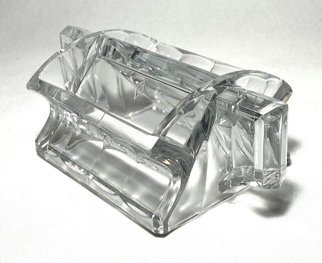 HEISEY ~ Antique Double Sectioned Glass Domino SUGAR CUBE HOLDER (Quator Clear)