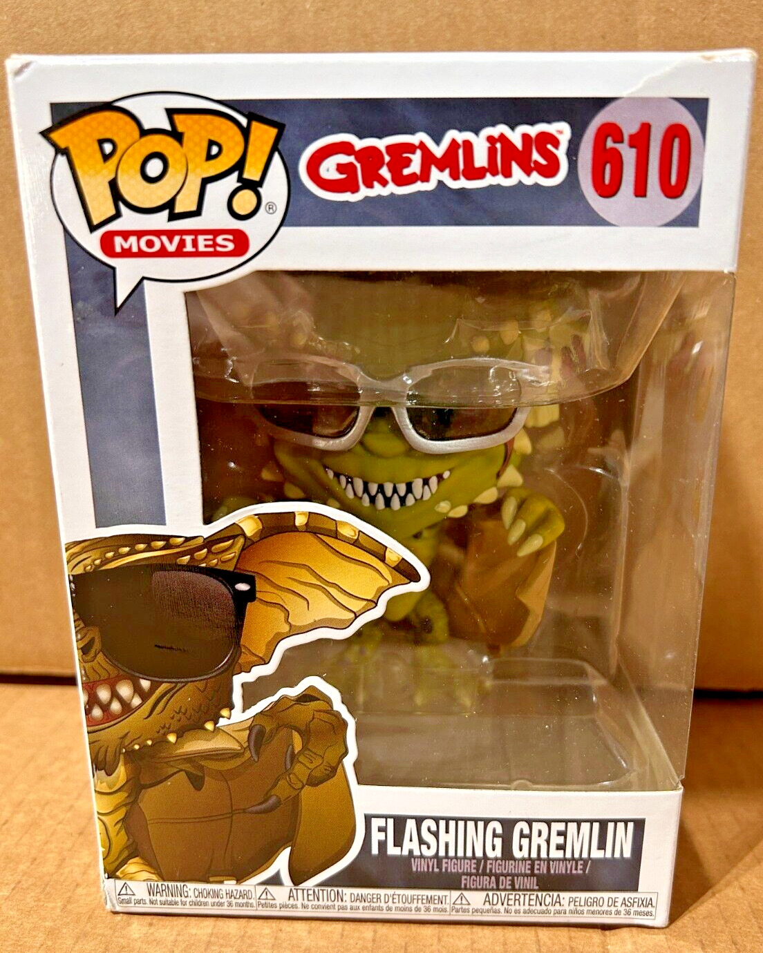Funko Pop Movies Flashing Gremlin #610  Gremlins *DMG BOX