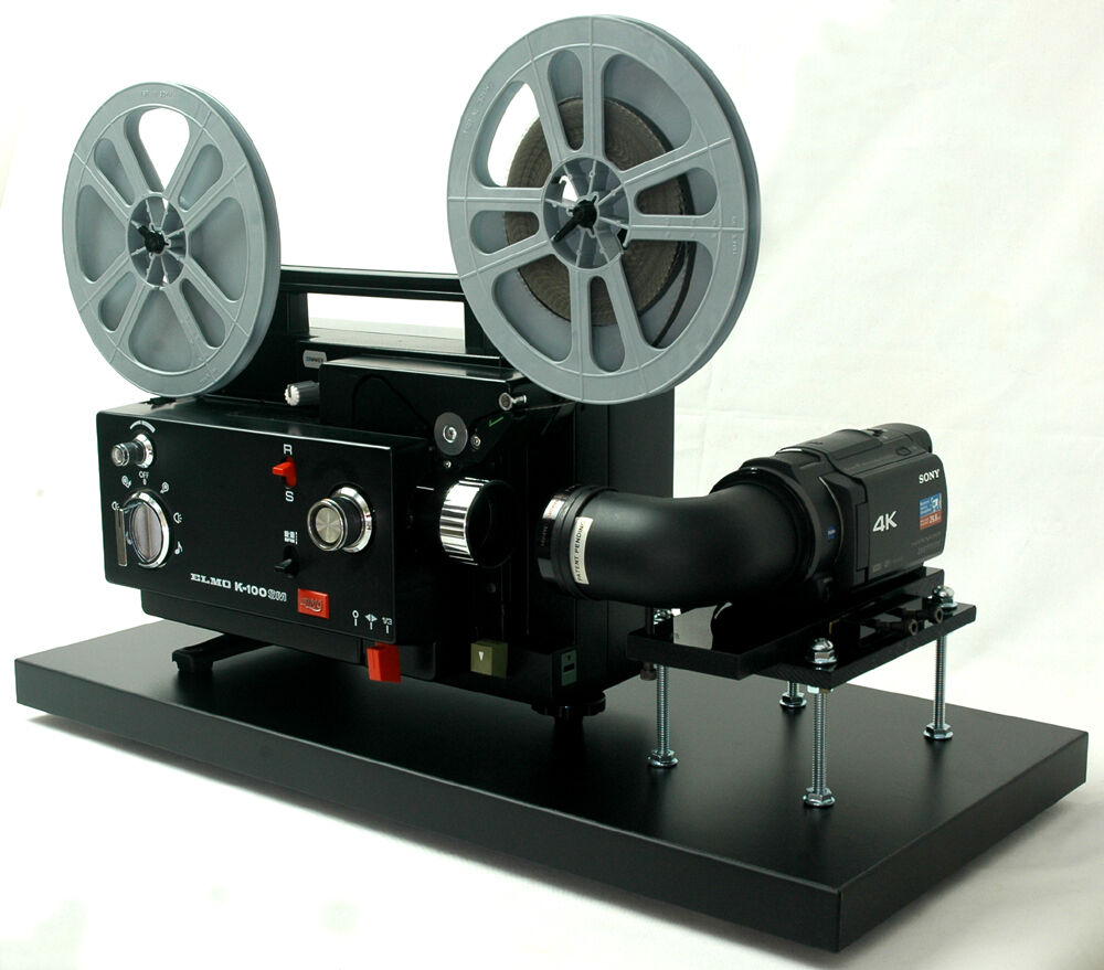 Elmo Movie Projector Video Transfer Unit Dual 8 Built-In Sony 4K UHD Camera NTSC