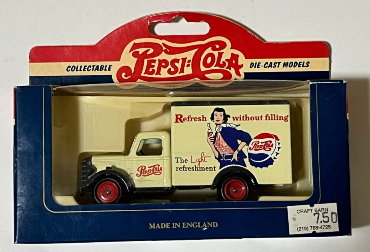 Pepsi-Cola Die Cast Delivery Truck ~ Original Box ~ England ~ 1950 Bedford 30cwt