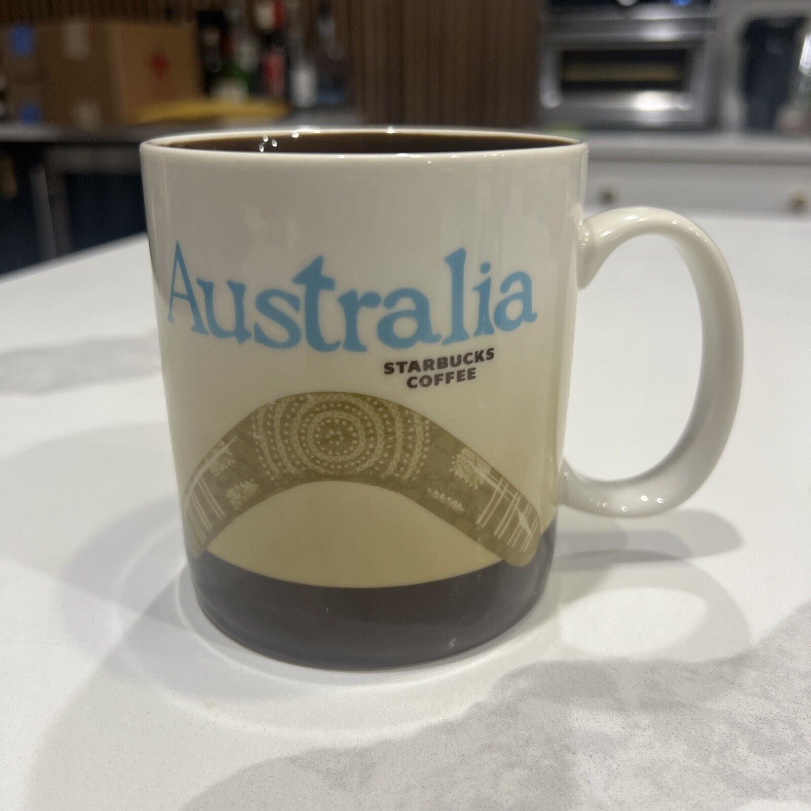 Starbucks Australia 2012 Coffee Mug Global Icon Collector Series 16 oz Boomerang