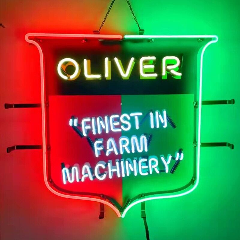 New Oliver Finest in Farm Machinery Neon Sign 24x20 With HD Vivid Printing