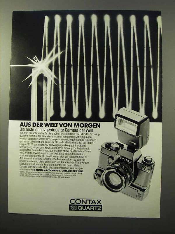 1979 Contax 139 Quartz Camera Ad - in German