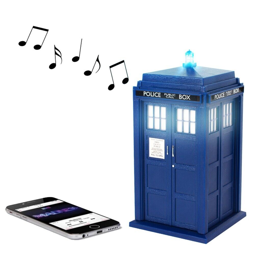 Doctor Who Tardis Wireless Bluetooth Speaker Plays Music and Lights Up