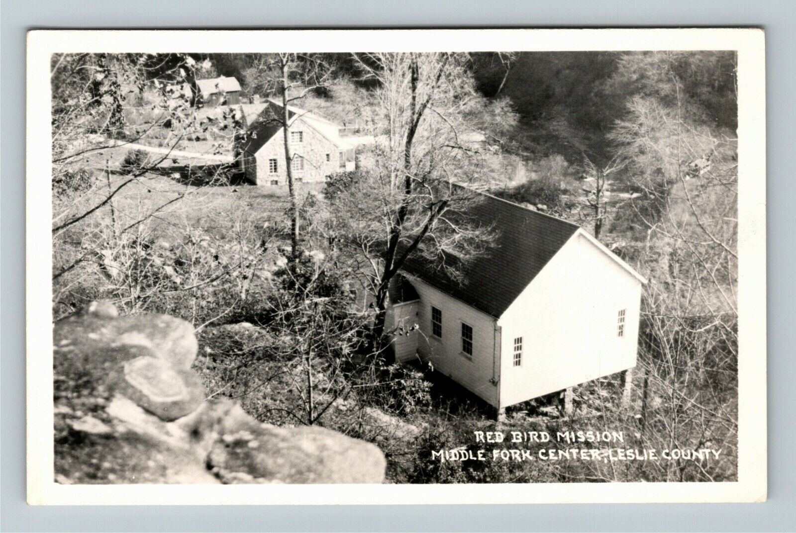 RPPC Middle Fork Center KY-Kentucky, Red Bird Mission Real Photo Postcard