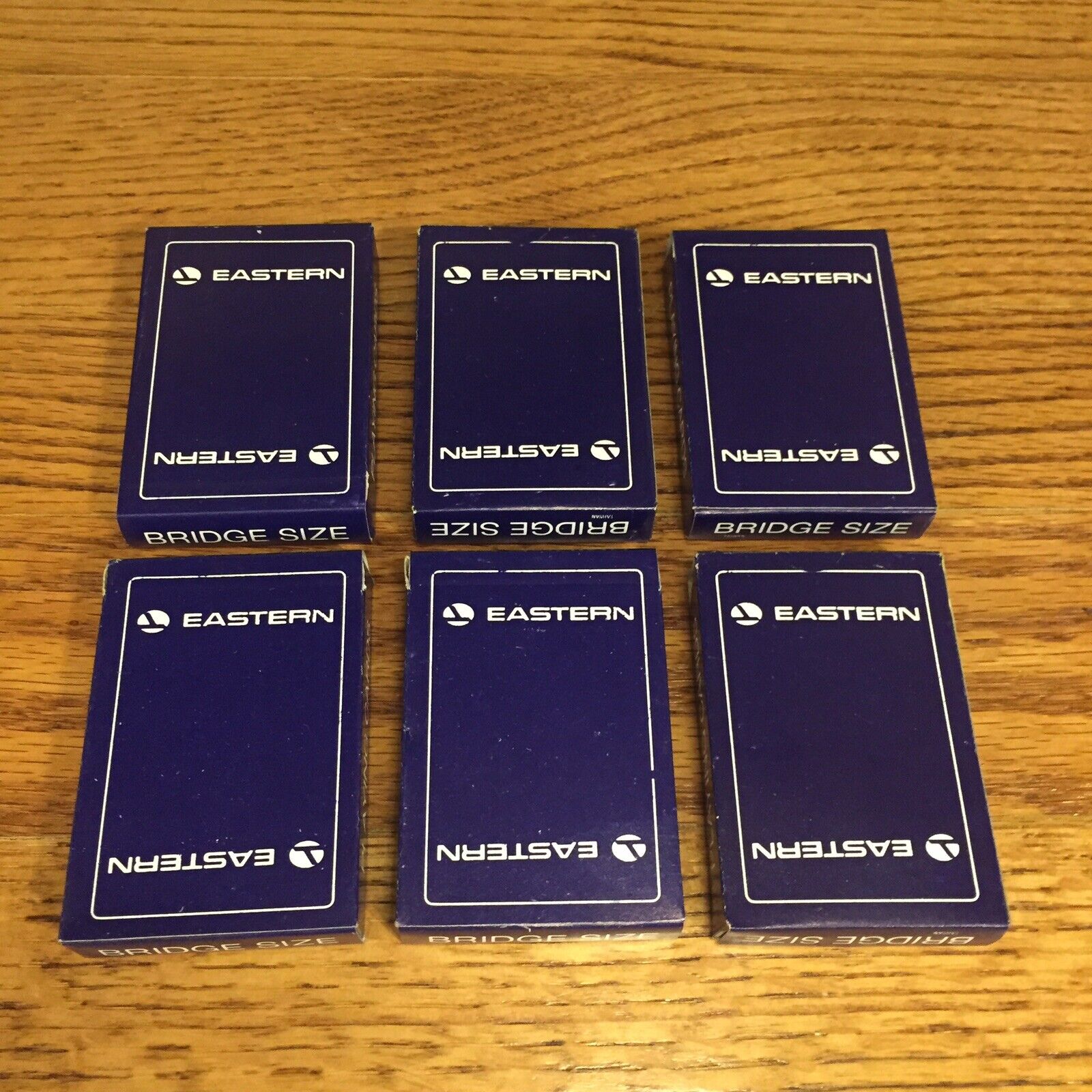 Lot of (6) Vintage Eastern Airlines Playing Cards Open Box Sealed Cards NOS