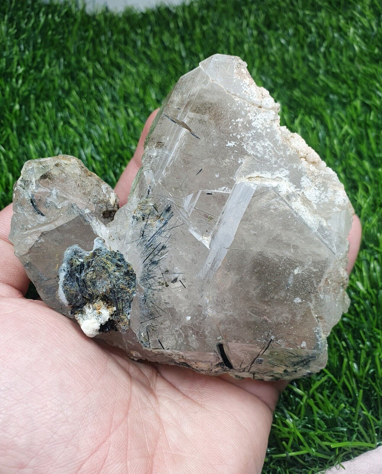 Magnesio-riebeckite included quartz from zagi mountains kpk Pakistan 