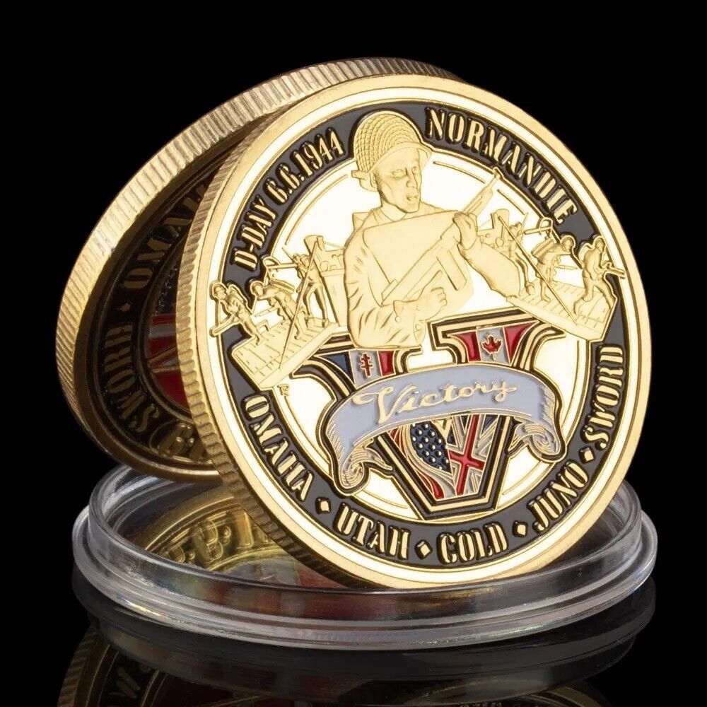 WWII 1944.6.6 D-Day Normandy Commemorative Challenge Coin Souvenir Gift