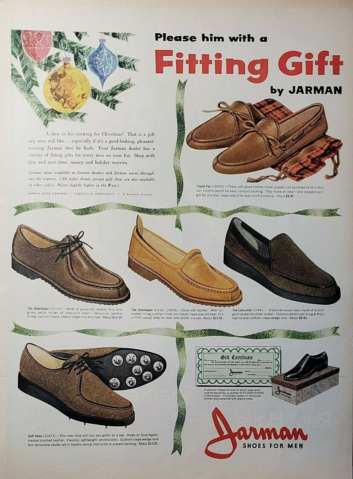 Vintage Jarman Shoes Print Ads Deerslayer Liesual-Aire Travel Pac Lot 3 