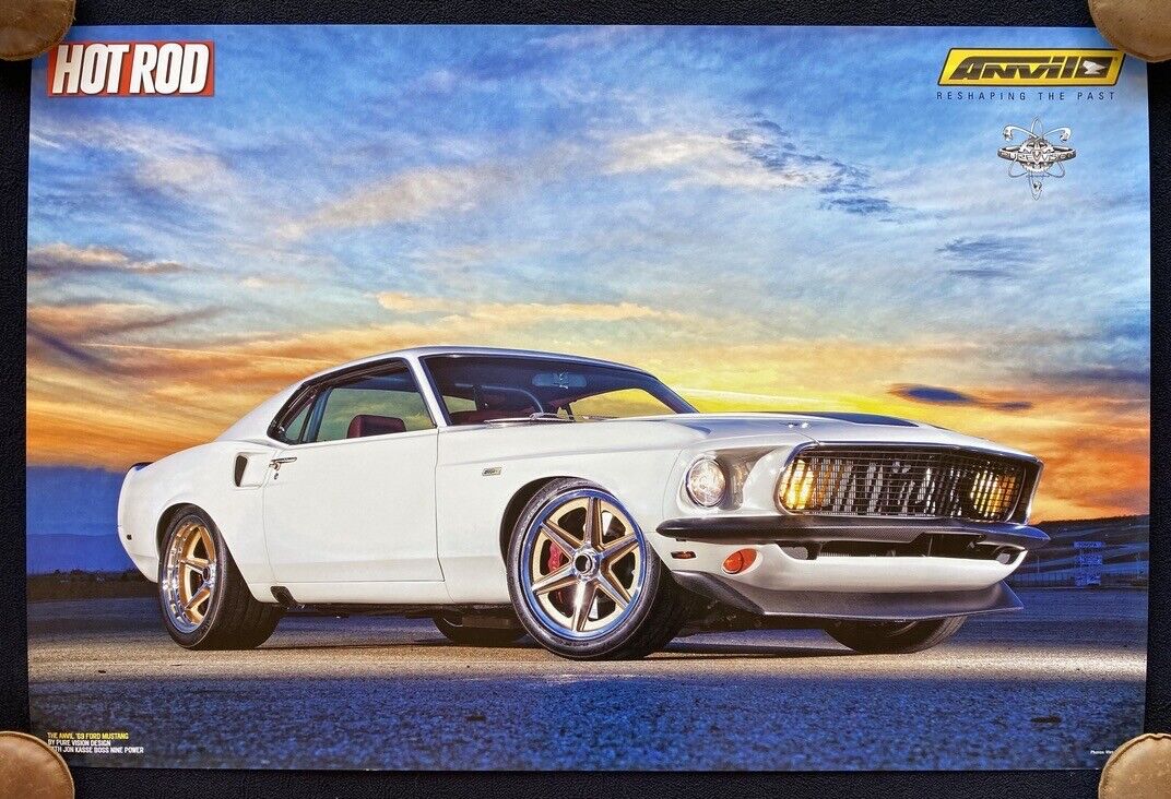 Anvil 1969 Ford Mustang Hot Rod Poster Pure Design Vision Fast & Furious 6