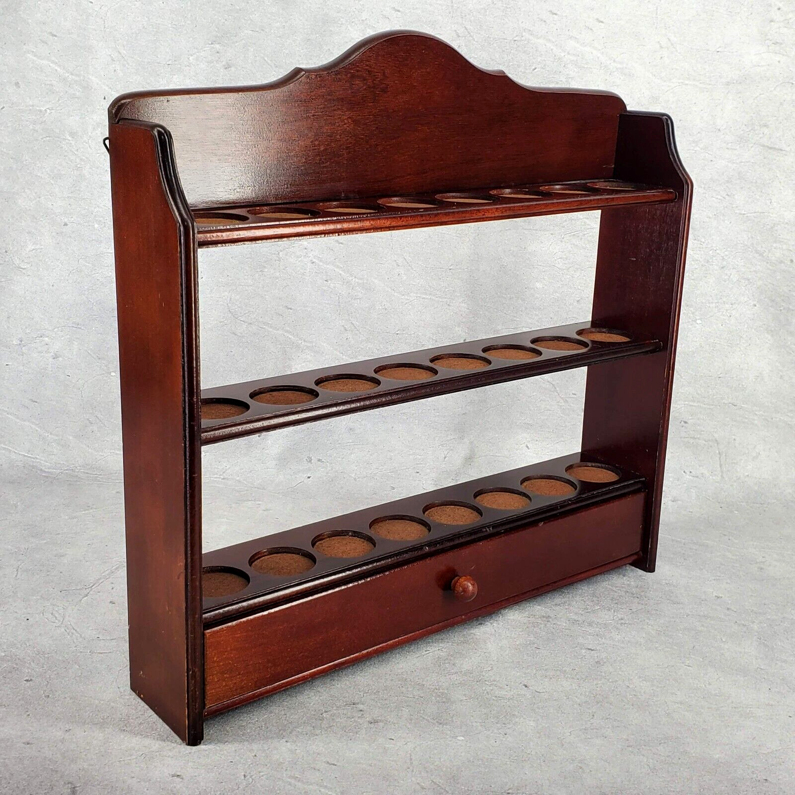 Vintage Lenox Spice Garden Wood Display Shelf Spice Rack W/ Drawer Only No Jars