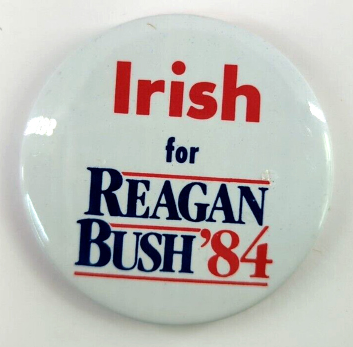Rare Original: IRSH for REAGAN BUSH ‘84 Vintage Political Pin back Button