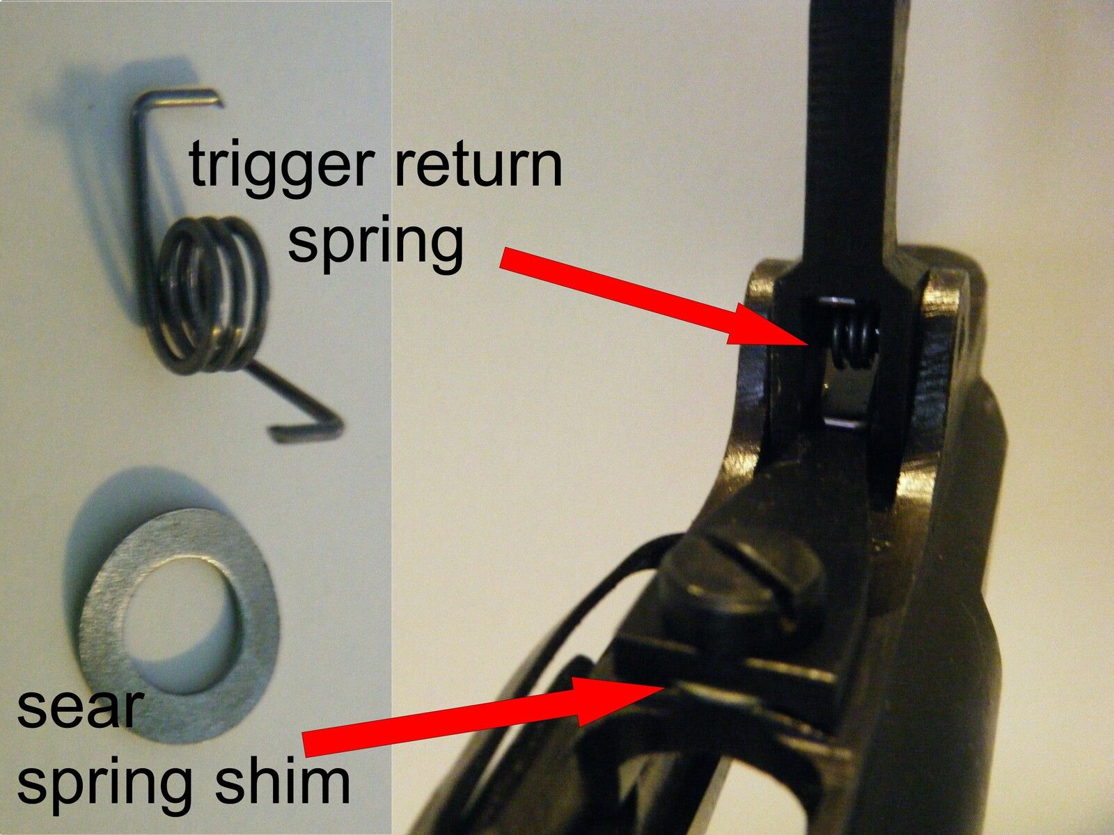 Mosin Nagant Trigger Spring Kit - shorter lighter trigger pull