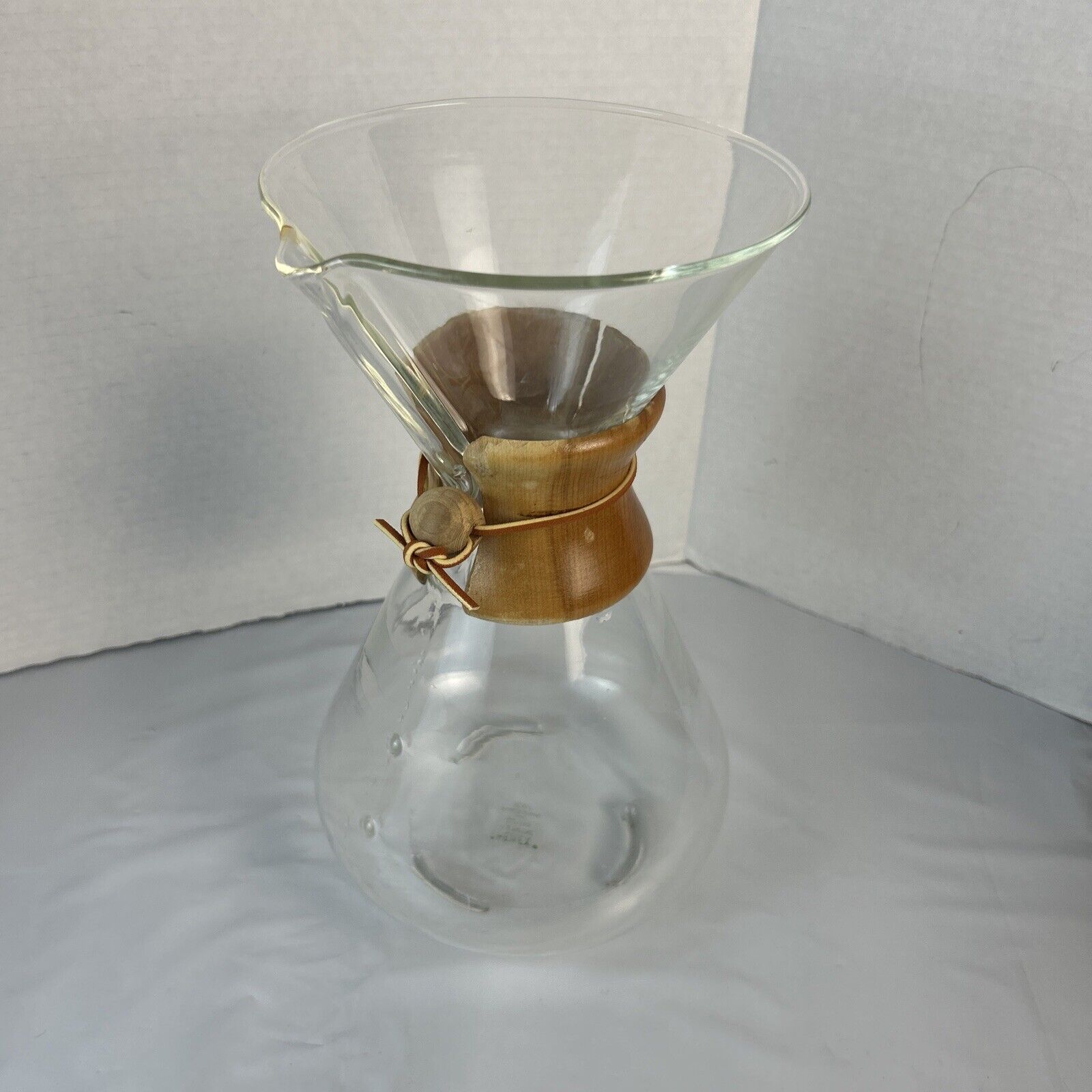 Vintage Chemex Pyrex Glass Pour Over Large 11 1/2” Coffee Pot Carafe USA 2411340