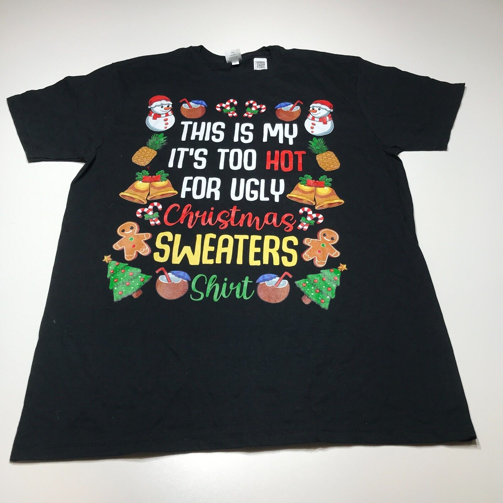 This Is My It\'s Too Hot For Ugly Christmas Sweaters T-Shirt Mens Large Black NWT