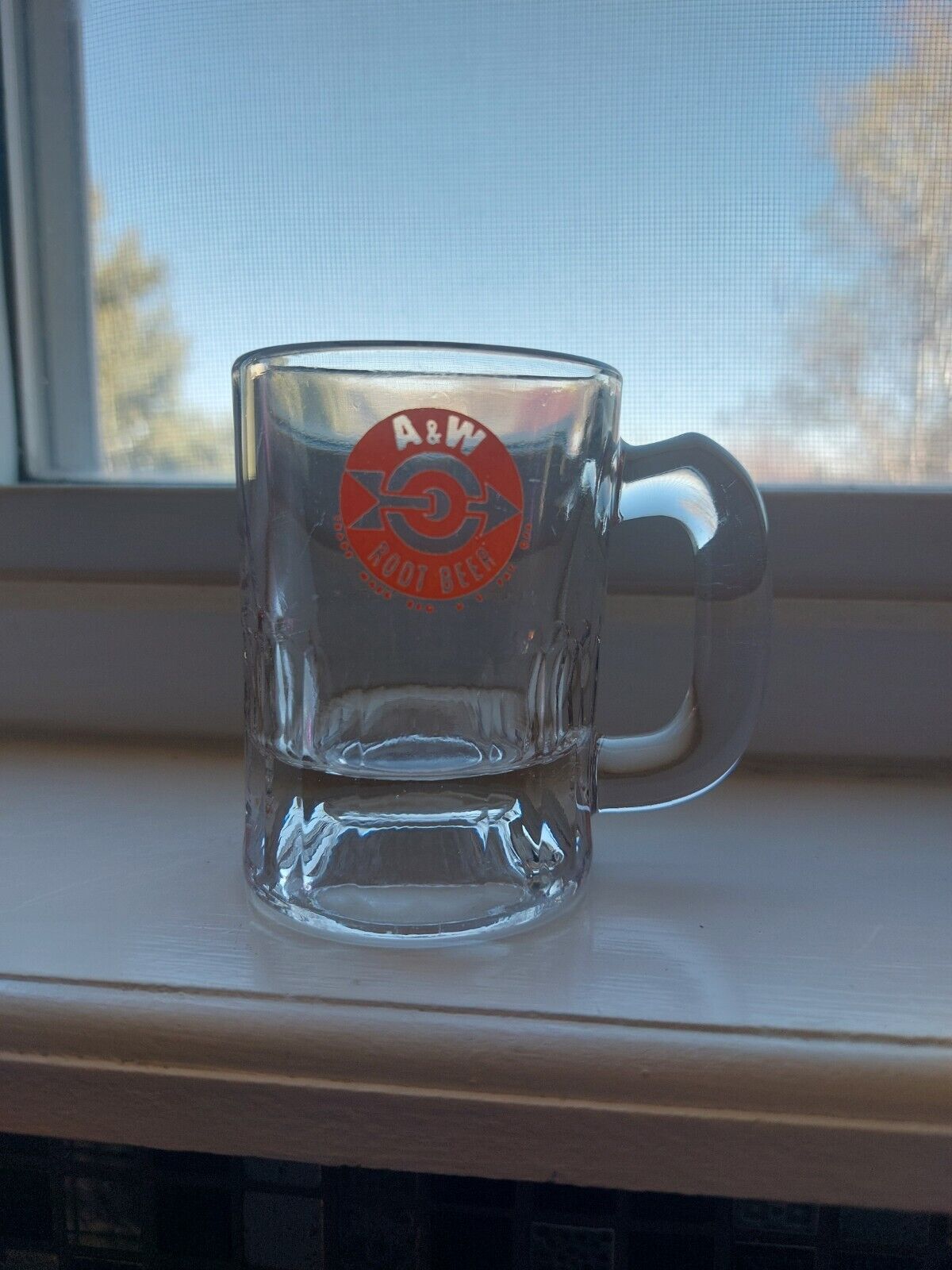 Vintage A & W Root Beer MINI- Mug (Rare Orange Colored Arrow Logo)