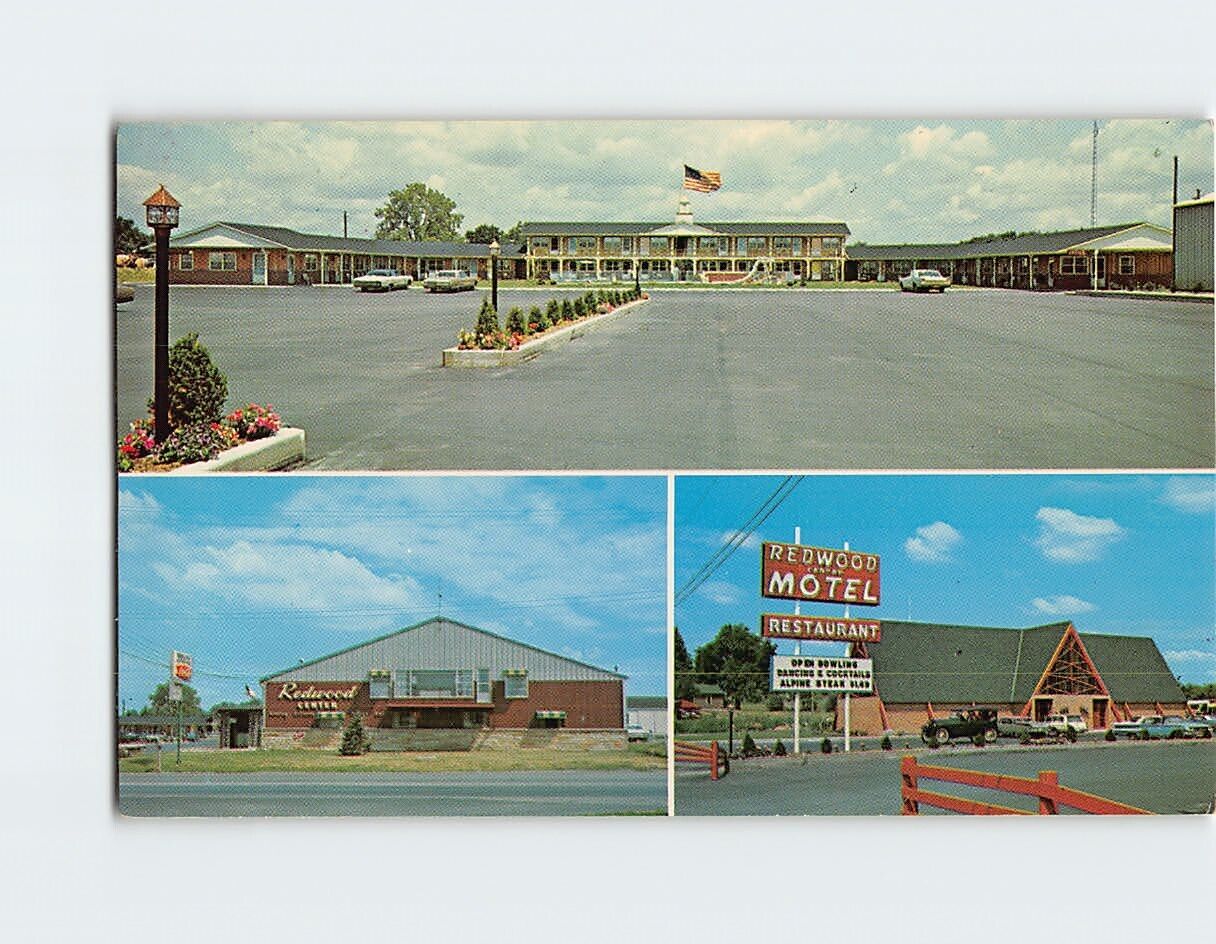 Postcard Redwood Center Angola Indiana USA