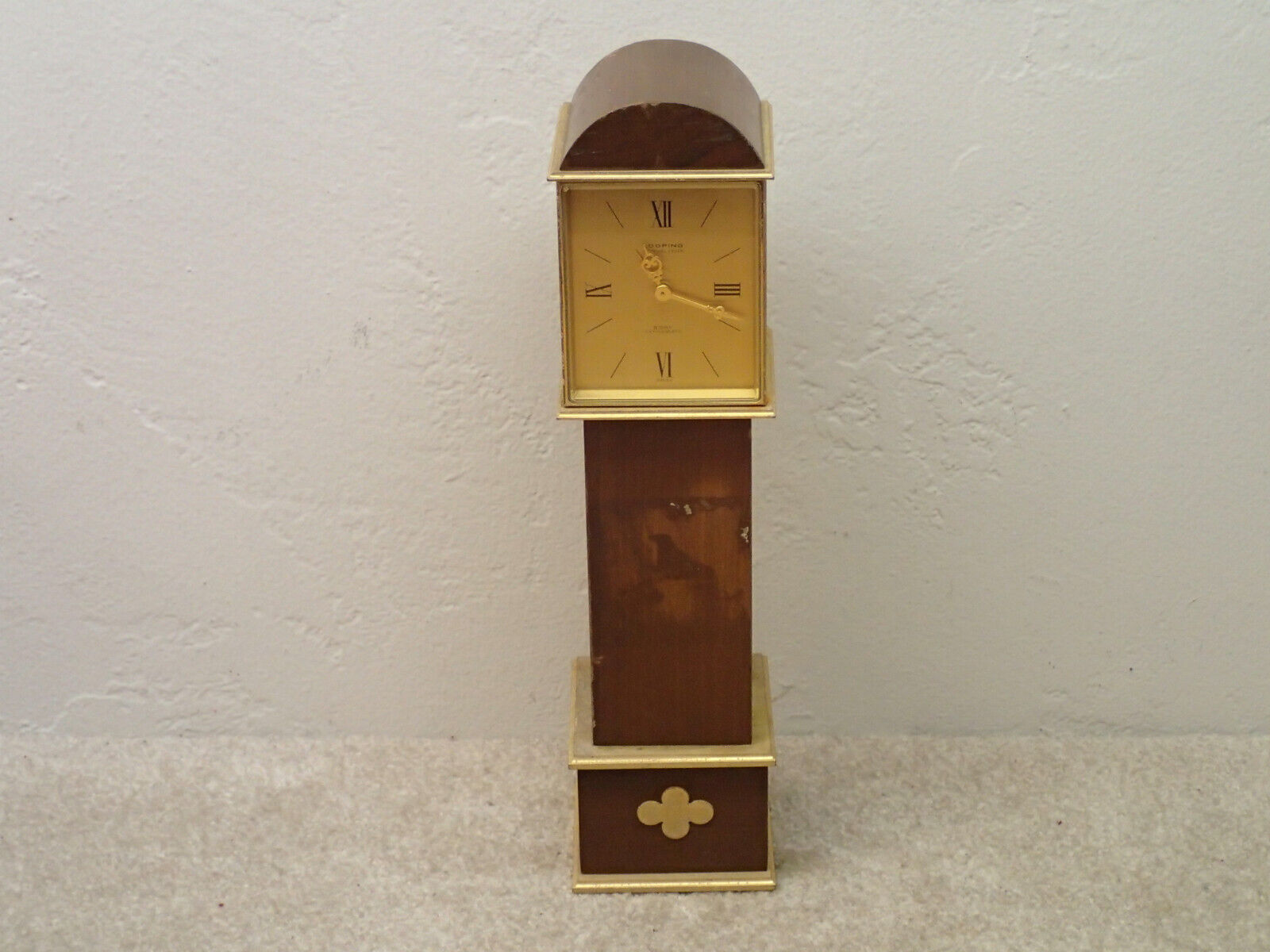 Looping Vintage 8 Day 15 Jewel Mini Grandfather Clock Rough Needs Restoration