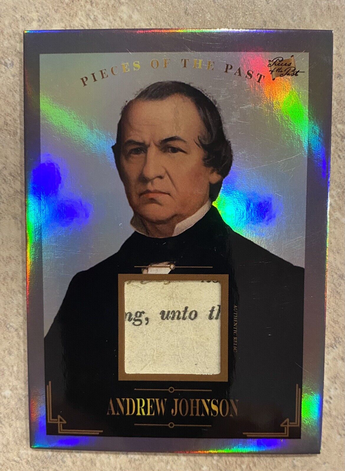 2023 PIECES OF THE PAST ANDREW JOHNSON DOCUMENT RELIC  