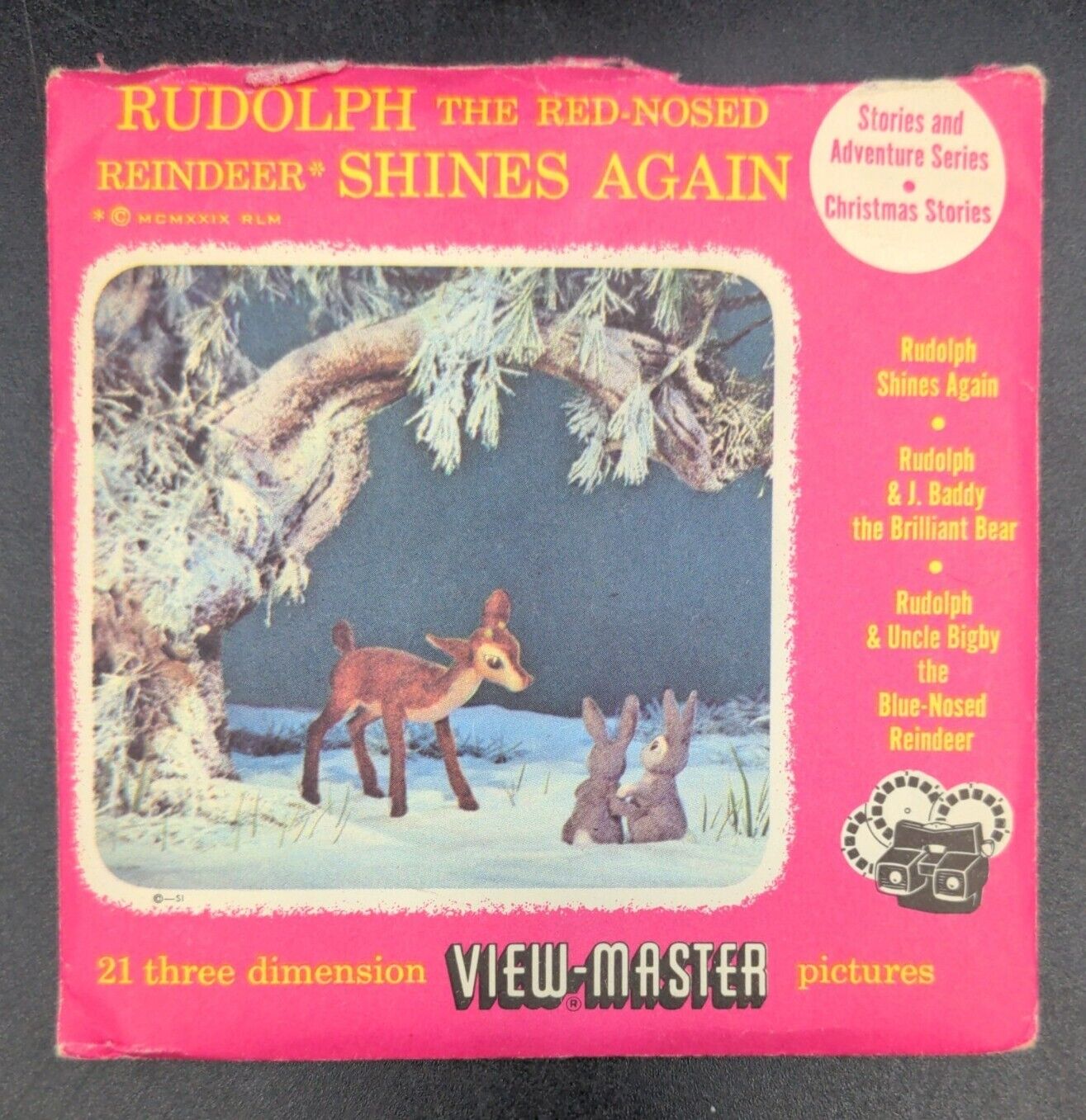 View Master Rudolph The Red Nosed Reindeer Shines Again 3 reel pckt FT26-28