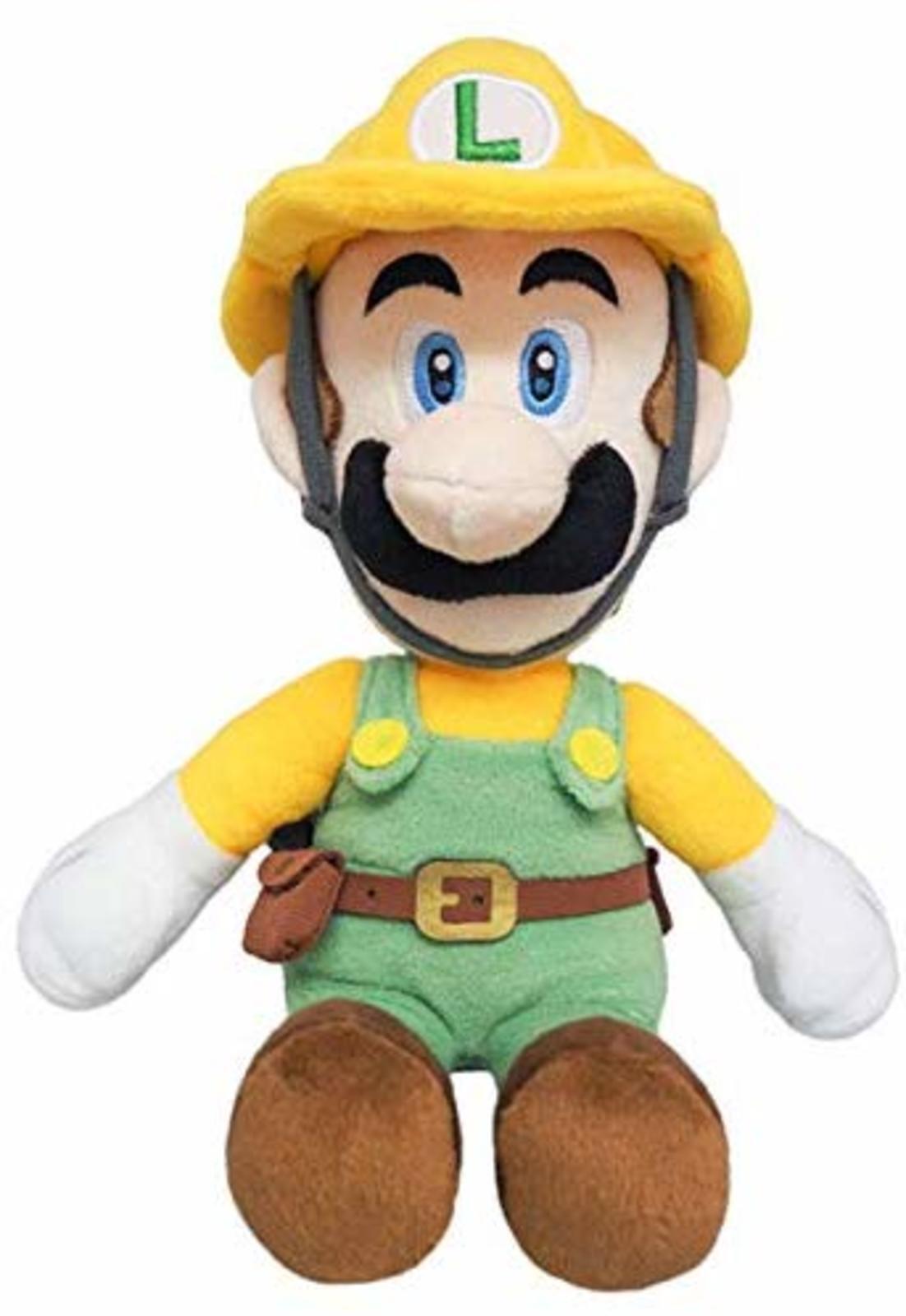 Super Mario Maker 2 Builder Luigi Plush Doll Stuffed Toy Size S F/S w/Tracking#