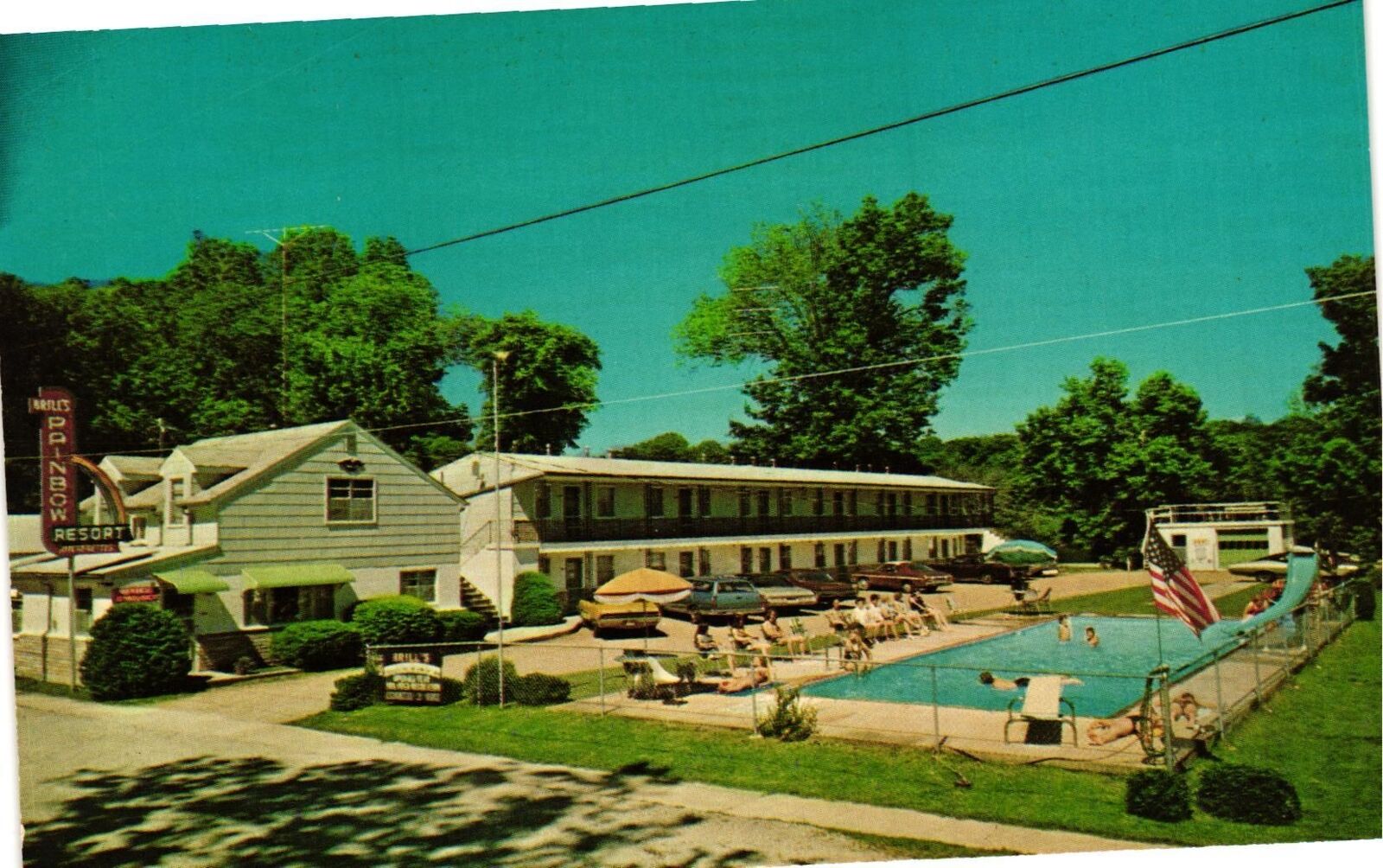 Vintage Postcard- Brill\'s Rainbow Resort, Branson, MO UnPost 1960s