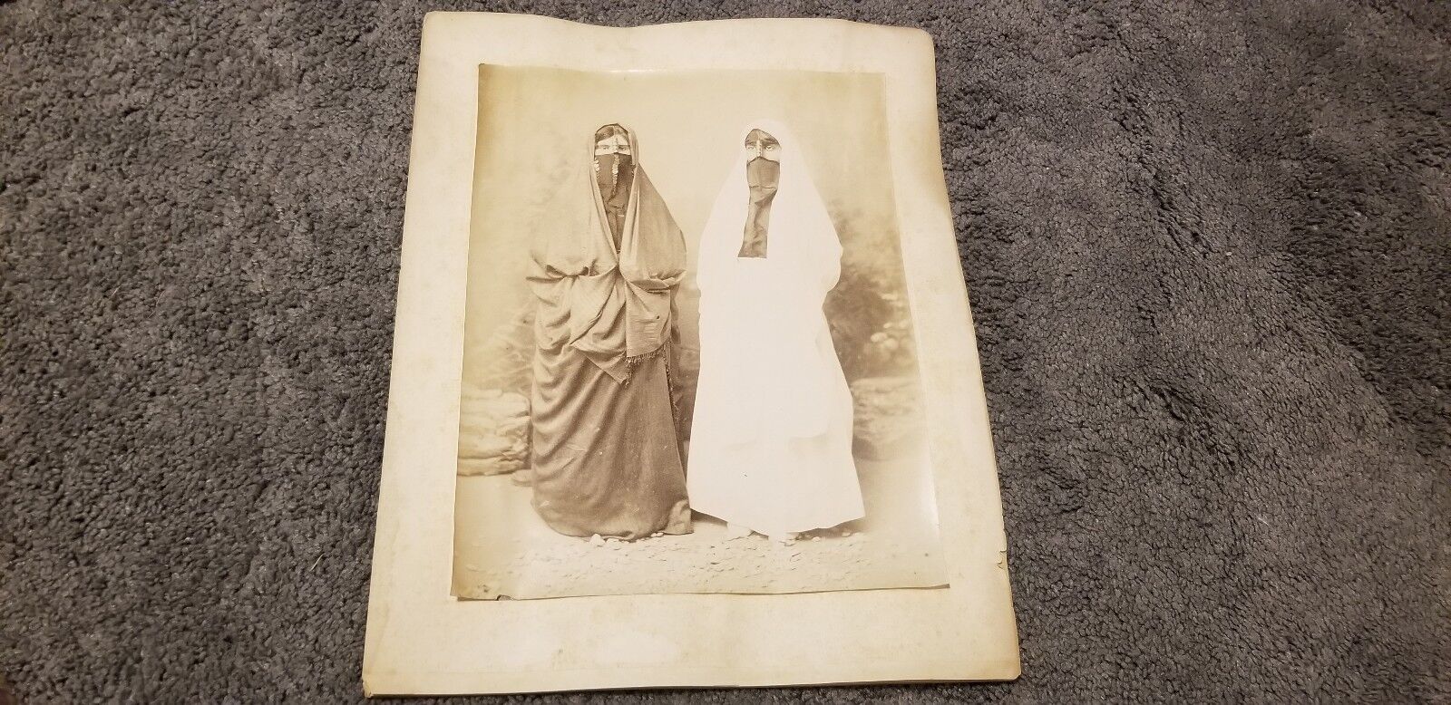 2 Antique 1880s Veiled Egyptian Bedouin Women Felix Bonfils Orientalist Photos b