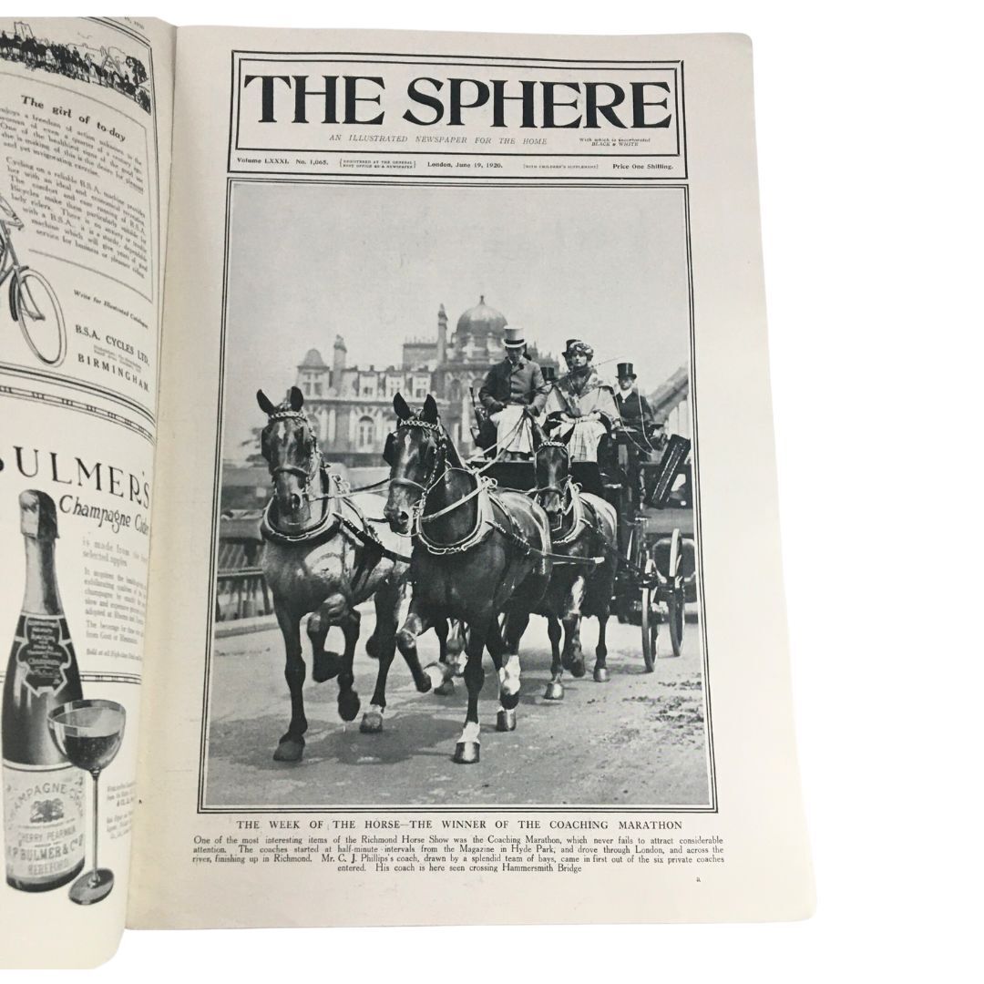 The Sphere Newspaper June 19 1920 The Horse Winner of the Coaching Marathon