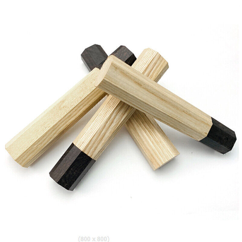 1PCS DIY Japanese-style Kitchen Knife Handle Beech Wood Blade Octagonal Material