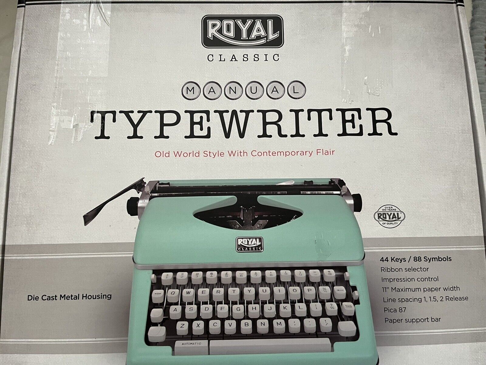 Royal Classic Manual Typewriter - Mint Green - 79101T (Read Description)