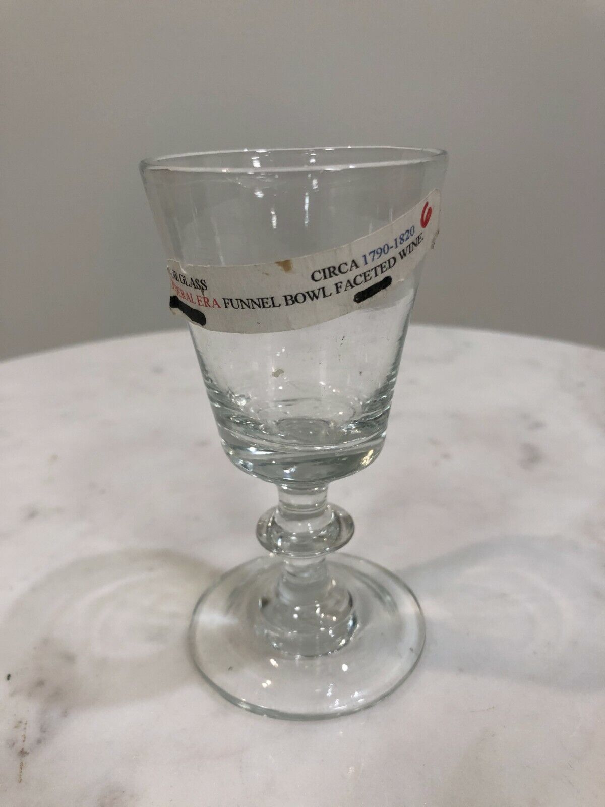 Antique Federal Era Funnel Bowl Wine Glass, Circa 1790-1820