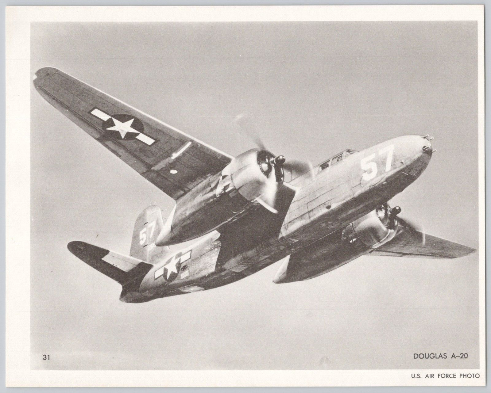 Photograph Douglas A-20 Havoc WWII Medium Bomber Vintage Military Aviation 8x10