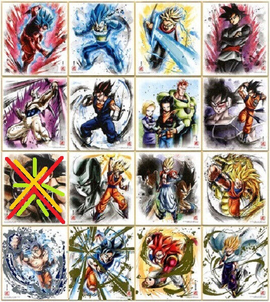 Dragon Ball shikishi art board set lot of 15 Instinct Gohan Android 16 17 18 GT