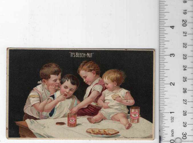 Beech-Nut Bread Marmalade Embossed Victorian Trade Card 5\