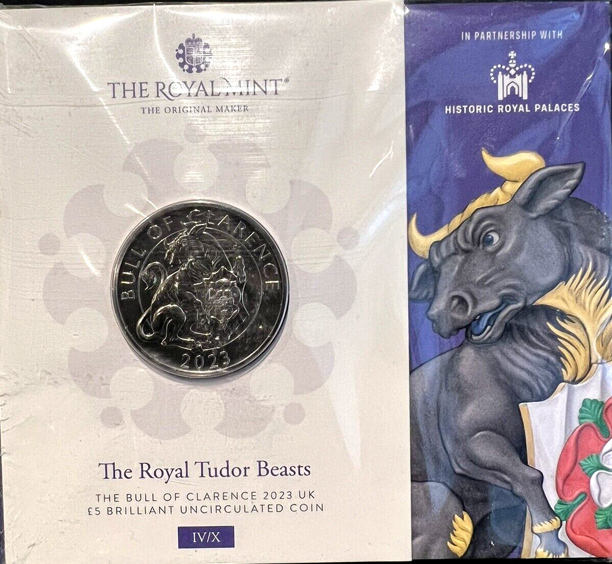 2023 Royal Tudor Beasts #4/10 The Bull of Clarence (in display folder) £5 coin