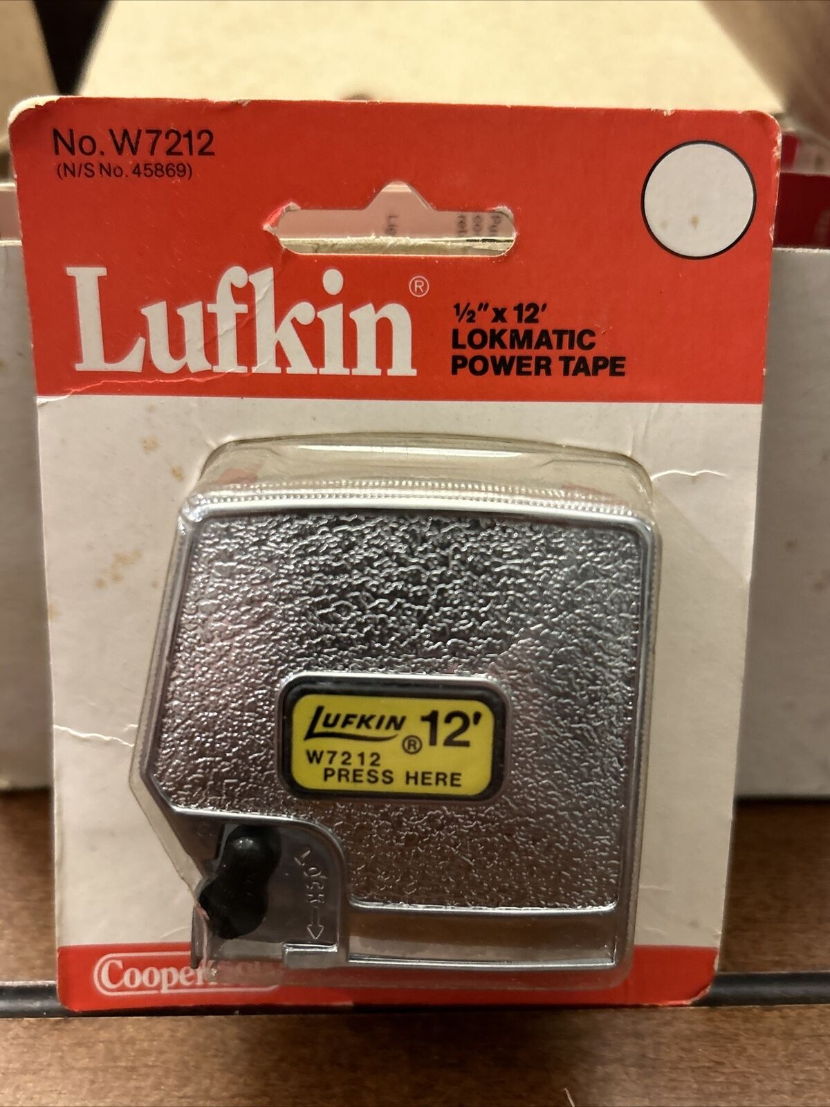 NICE Vintage Lufkin Lokmatic-W7212 Tape Measure 12 Ft. Foot MADE IN USA New Old