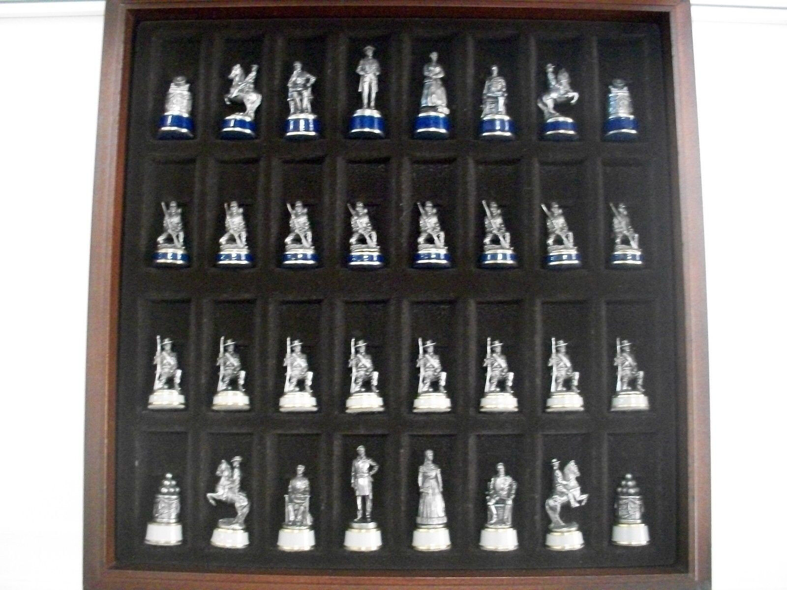 FRANKLIN MINT CIVIL WAR CHESS SET EXCELLENT EARLY EDITION VERY CLEAN
