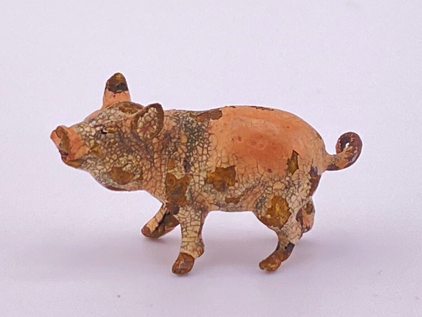 Beautiful Antique Austrian Vienna Cold Painted Bronze Pig