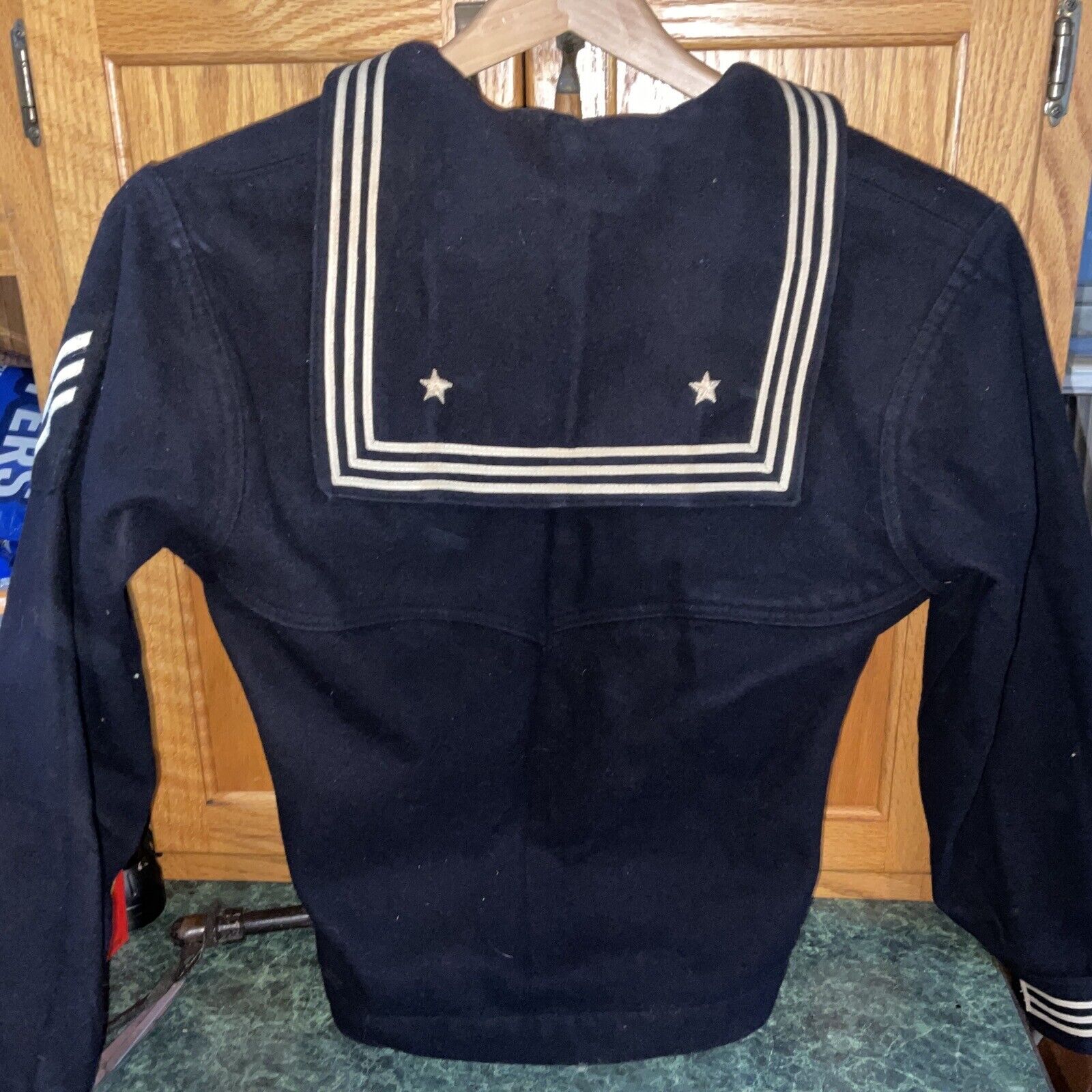 Vintage 1930’s US Navy Uniform Wool Top Sailor Shirt Size 34R