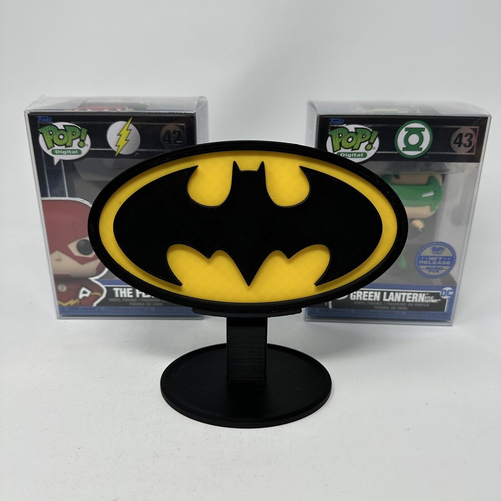 3D Printed BATMAN LOGO Fan Sign for your Funko & collectibles