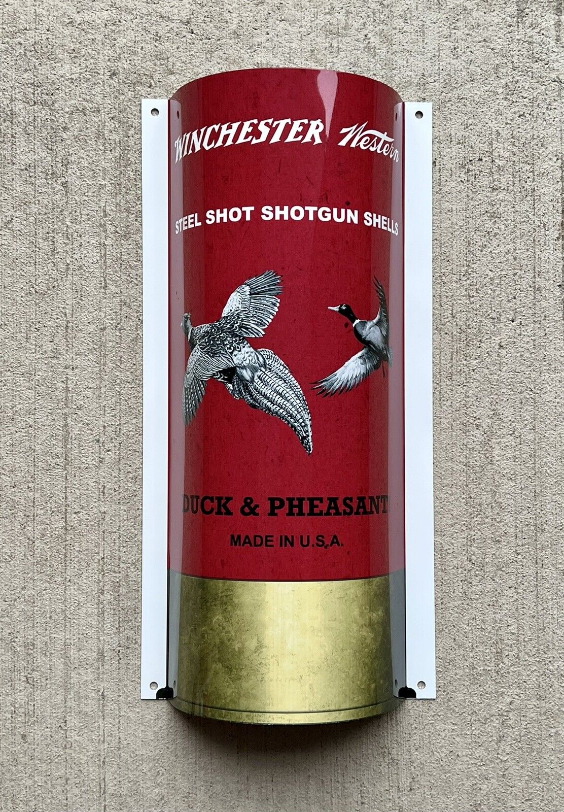 WOWCurved  Winchester Western Duck And Pheasant Shotgun Shells 3D Sign