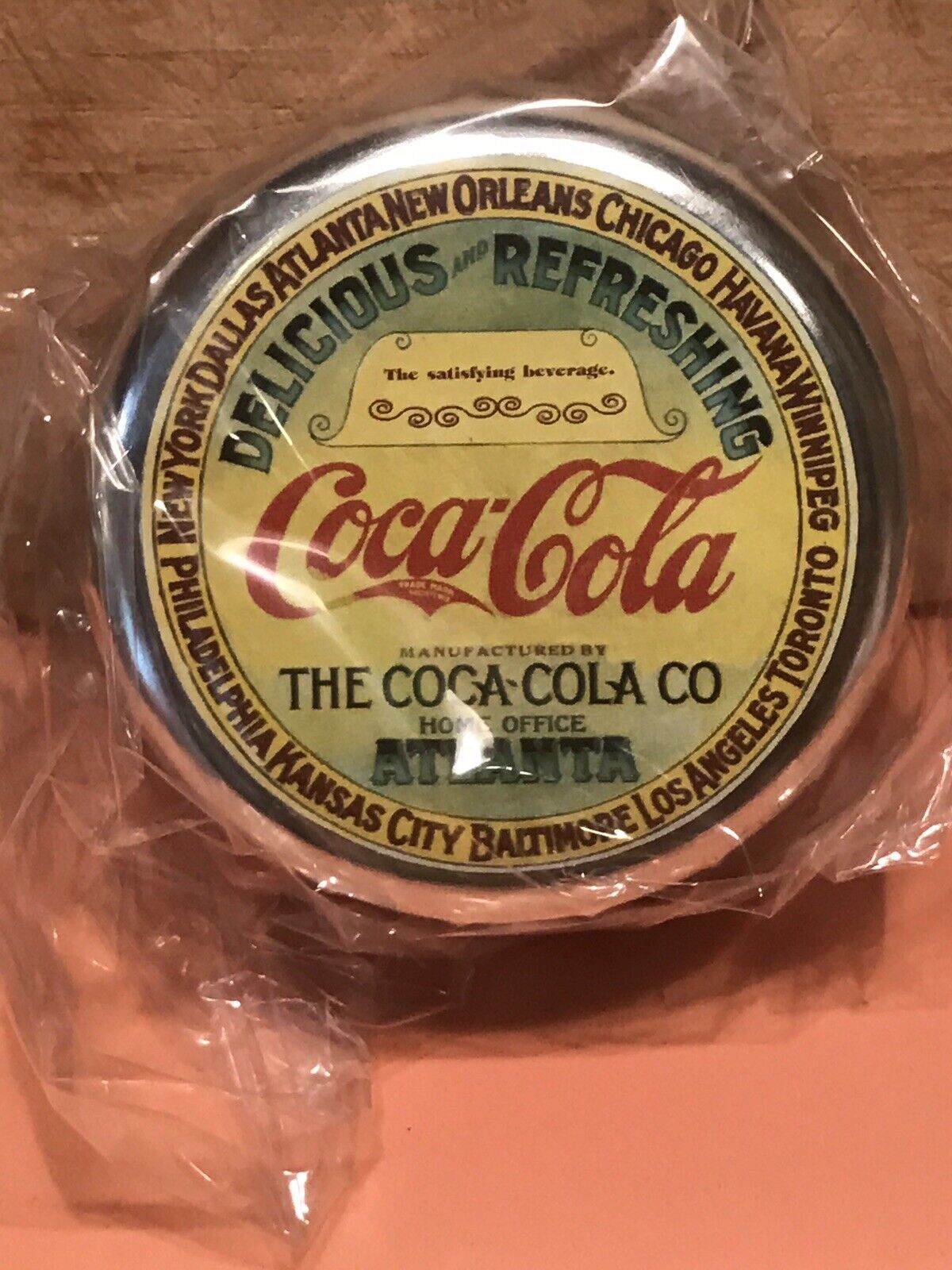 1990’s COCA-COLA COMPANY TIN CAP EMBOSSED COKE BOTTLE CAP NOS GREAT GIFT 