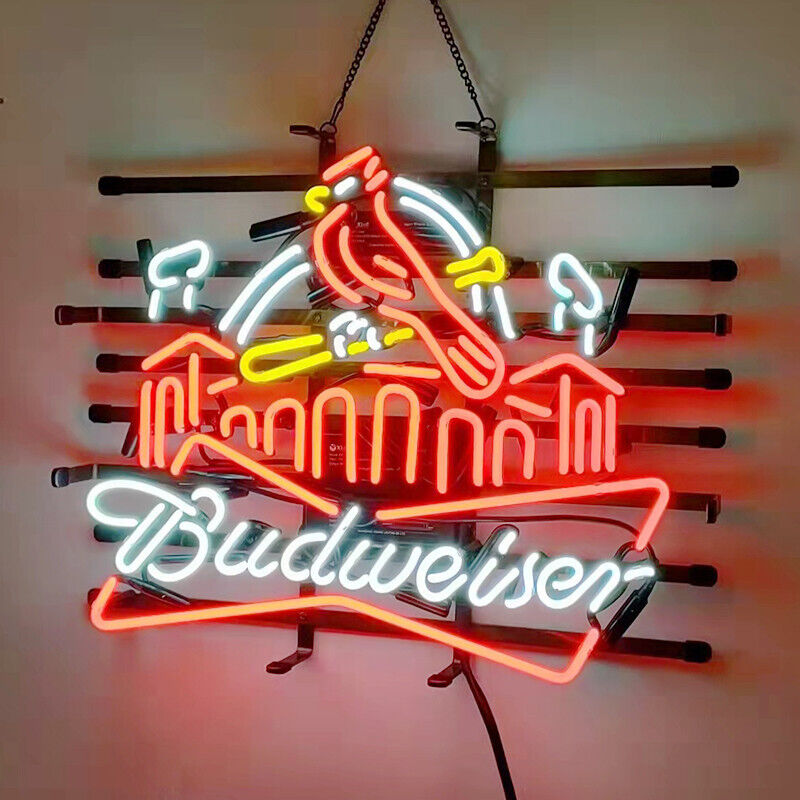 St Louis Cardinals Neon Sign Real Glass Home Beer Bar Wall Decor 24\